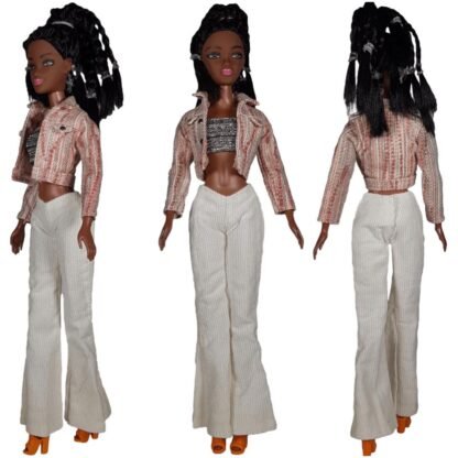 Sheba Doll Crop Top White Flares - Image 2