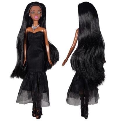 Amina Doll Long Black Dress - Image 2