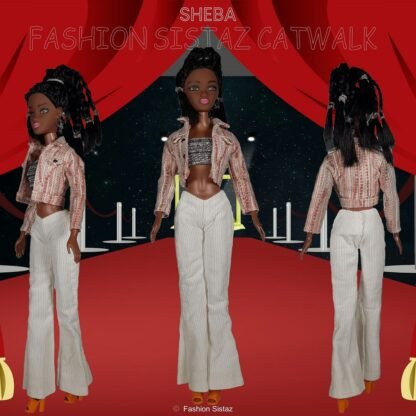 Sheba Doll Crop Top White Flares