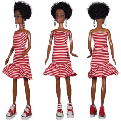 Tasha Doll Red Stripe Dress - Image 2