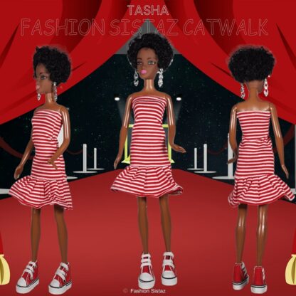 Tasha Doll Red Stripe Dress